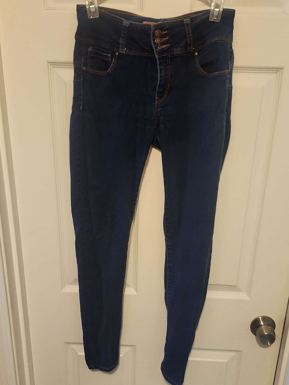 Wax Jean Dark Blue High-Rise Skinny Jeans